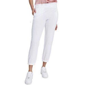 Bar III Women's Knit Pull-On Jogger Pants, Bright White, Large